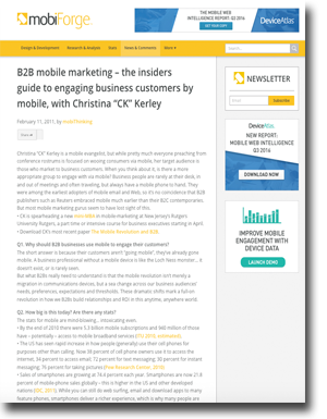 B2B Mobile Marketing: The Insider's Guide To Engaging Customers Through Mobile