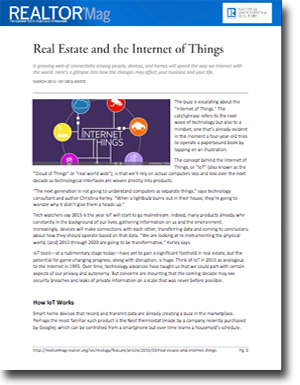 Real Estate and the Internet of Things